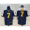 Dallas Cowboys #7 Trevon Diggs Navy Gold Edition With 1960 Patch Limited Stitched Football Jersey
