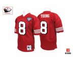 San Francisco 49ers #8 Steve Young Red Team Color 75TH Authentic Throwback Football Jersey