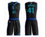 Dallas Mavericks #41 Dirk Nowitzki Authentic Black Basketball Suit Jersey - City Edition
