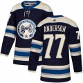 Columbus Blue Jackets #77 Josh Anderson Premier Navy Blue Alternate NHL Jersey