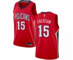 New Orleans Pelicans #15 Frank Jackson Swingman Red Basketball Jersey Statement Edition