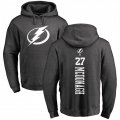 Tampa Bay Lightning #27 Ryan McDonagh Charcoal One Color Backer Pullover Hoodie