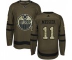 Edmonton Oilers #11 Mark Messier Authentic Green Salute to Service NHL Jersey