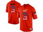 2016 US Flag Fashion Men's Oklahoma State Cowboys Brandon Weeden #3 Pro Combat College Football Jersey - Orange