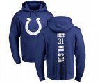 Indianapolis Colts #31 Quincy Wilson Royal Blue Backer Pullover Hoodie