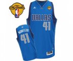 Dallas Mavericks #41 Dirk Nowitzki Swingman Royal Blue Road Finals Patch Basketball Jersey