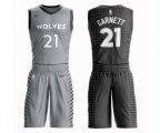 Minnesota Timberwolves #21 Kevin Garnett Swingman Gray Basketball Suit Jersey - City Edition