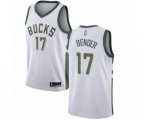 Milwaukee Bucks #17 Dragan Bender Authentic White Basketball Jersey - Association Edition