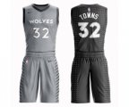 Minnesota Timberwolves #32 Karl-Anthony Towns Swingman Gray Basketball Suit Jersey - City Edition