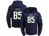 Los Angeles Chargers #85 Antonio Gates Navy Blue Name & Number Pullover NFL Hoodie