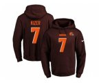 Cleveland Browns #7 DeShone Kizer Brown Name & Number Pullover NFL Hoodie