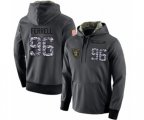 Oakland Raiders #96 Clelin Ferrell Stitched Black Anthracite Salute to Service Player Performance Hoodie