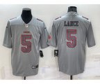 San Francisco 49ers #5 Trey Lance LOGO Grey Atmosphere Fashion Vapor Untouchable Stitched Limited Jersey