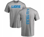 Detroit Lions #87 Levine Toilolo Ash Backer T-Shirt