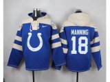 Indianapolis Colts #18 Peyton Manning Royal Blue Player Pullover NFL Hoodie