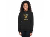 Women Brooklyn Nets Gold Collection Pullover Hoodie Black