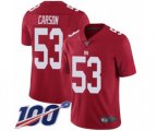 New York Giants #53 Harry Carson Red Limited Red Inverted Legend 100th Season Football Jersey