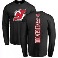 New Jersey Devils #31 Scott Wedgewood Black Backer Long Sleeve T-Shirt