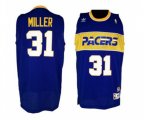 Indiana Pacers #31 Reggie Miller Authentic Blue Throwback Basketball Jersey