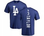 Los Angeles Dodgers #3 Chris Taylor Royal Blue Backer T-Shirt