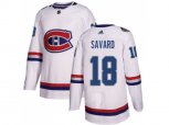 Montreal Canadiens #18 Serge Savard White Authentic 2017 100 Classic Stitched NHL Jersey