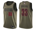 Portland Trail Blazers #33 Zach Collins Swingman Green Salute to Service NBA Jersey