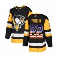 Pittsburgh Penguins #22 Samuel Poulin Authentic Black USA Flag Fashion Hockey Jersey