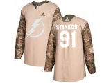 Tampa Bay Lightning #91 Steven Stamkos Camo Authentic 2017 Veterans Day Stitched NHL Jersey