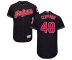 Cleveland Indians #48 Tyler Clippard Navy Blue Alternate Flex Base Authentic Collection Baseball Jersey