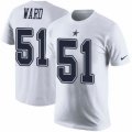 Dallas Cowboys #51 Jihad Ward White Rush Pride Name & Number T-Shirt