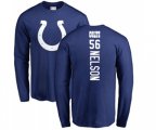 Indianapolis Colts #56 Quenton Nelson Royal Blue Backer Long Sleeve T-Shirt