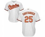 Baltimore Orioles #25 Anthony Santander Replica White Home Cool Base Baseball Jersey