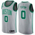 Boston Celtics #0 Jayson Tatum Swingman Gray NBA Jersey - City Edition