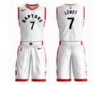 Toronto Raptors #7 Kyle Lowry Swingman White Basketball Suit Jersey - Association Edition