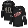 Detroit Red Wings #40 Henrik Zetterberg Black Authentic Classic Stitched NHL Jersey