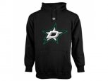Dallas Stars Black Old Time Hockey Big Logo with Crest Pullover Hoodie