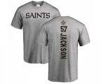New Orleans Saints #57 Rickey Jackson Ash Backer T-Shirt