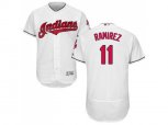 Cleveland Indians #11 Jose Ramirez White Flexbase Authentic Collection Stitched MLB Jersey