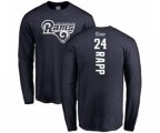 Los Angeles Rams #24 Taylor Rapp Navy Blue Backer Long Sleeve T-Shirt
