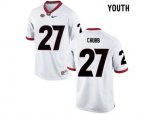 Youth Georgia Bulldogs Nick Chubb #27 College Football Limited Jerseys - White