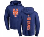 New York Mets #40 Wilson Ramos Royal Blue Backer Pullover Hoodie