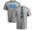 Carolina Panthers #72 Taylor Moton Ash Backer T-Shirt