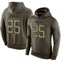 Los Angeles Chargers #25 Rayshawn Jenkins Green Salute To Service Pullover Hoodie
