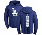 Los Angeles Dodgers #55 Russell Martin Royal Blue Backer Pullover Hoodie