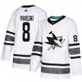 San Jose Sharks #8 Joe Pavelski White 2019 All-Star Game Parley Authentic Stitched NHL Jersey