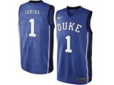 Men's Duke Blue Devils Kyrie Irving #1 V Neck College Basketball Elite Jersey - - Royal Blue