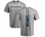 Seattle Seahawks #33 Tedric Thompson Ash Backer T-Shirt
