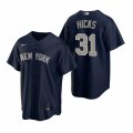 Nike New York Yankees #31 Aaron Hicks Navy Alternate Stitched Baseball Jersey