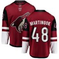 Arizona Coyotes #48 Jordan Martinook Fanatics Branded Burgundy Red Home Breakaway NHL Jersey
