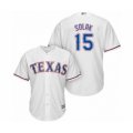 Texas Rangers #15 Nick Solak Authentic White Home Cool Base Baseball Player Jersey